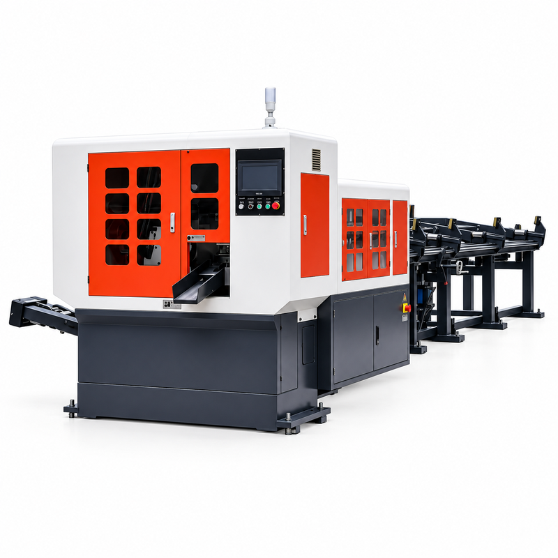 Semi-Automatic Circular Saw Machine with Servo-Driven Feeding and PLC-Controlled Metal Cutting Circular Saw Operation