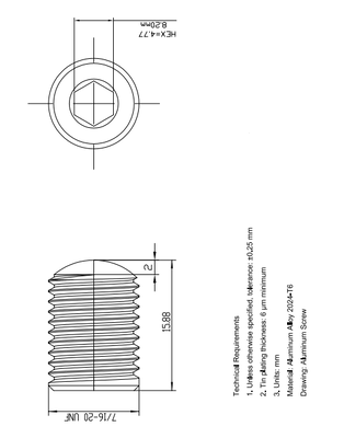 Customized aluminum screw 